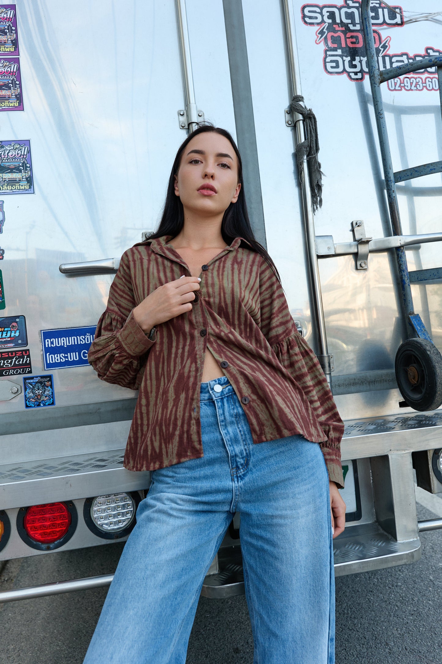 Top Tie dye Tora Olive