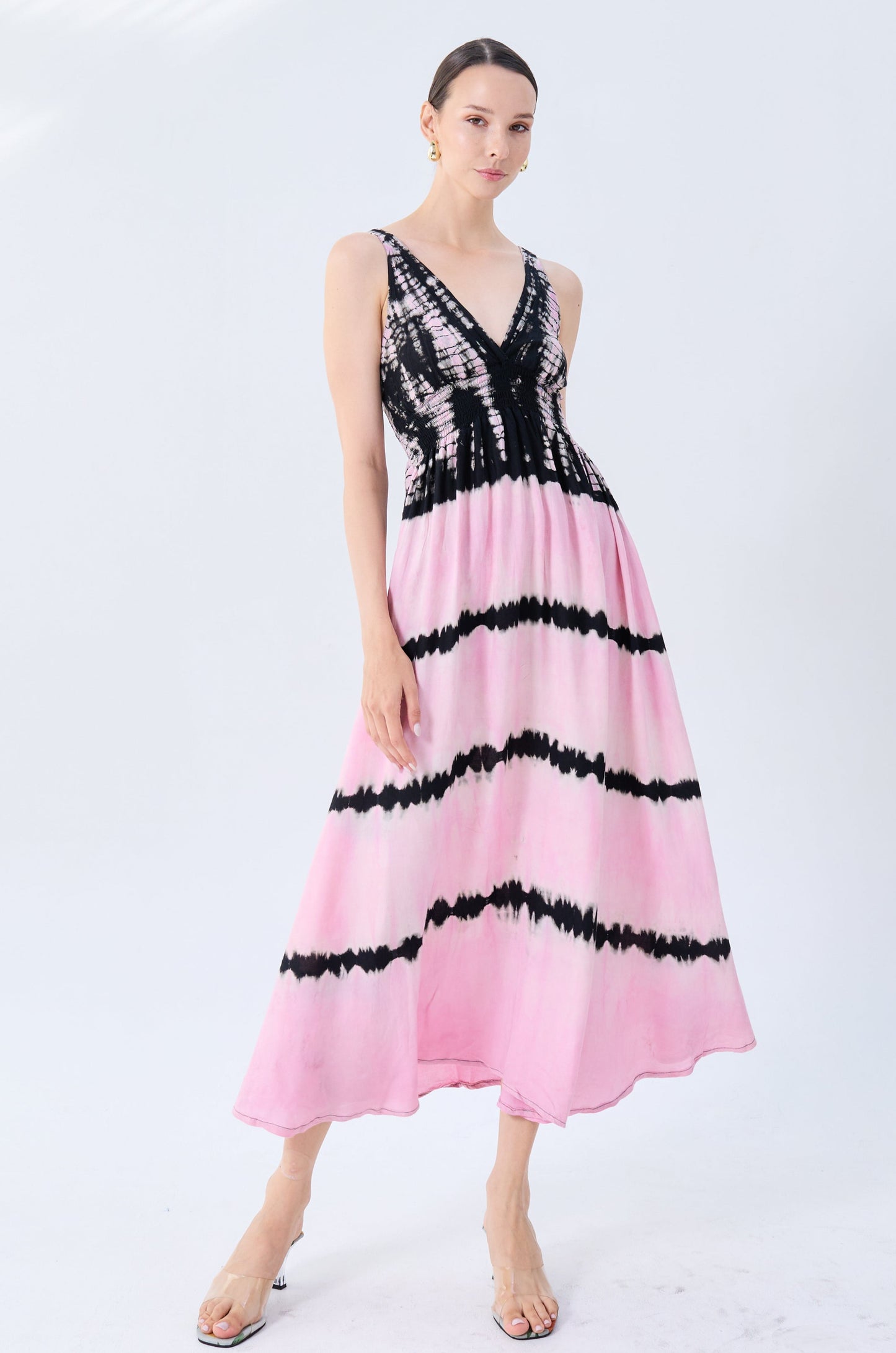 Maxi Vestido Sienna Black Pink