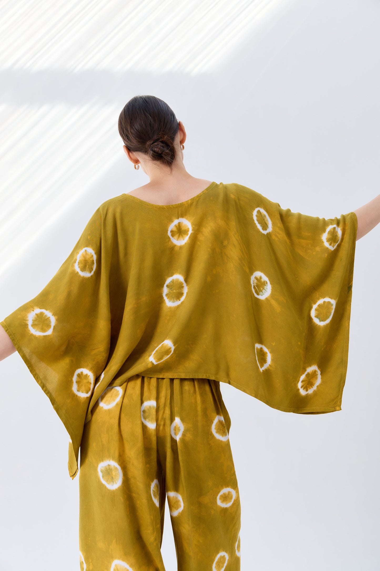 Thai Line — Wholesale Distributor of Exclusive Artisan Fashion. Boxy Mustard Dot Top