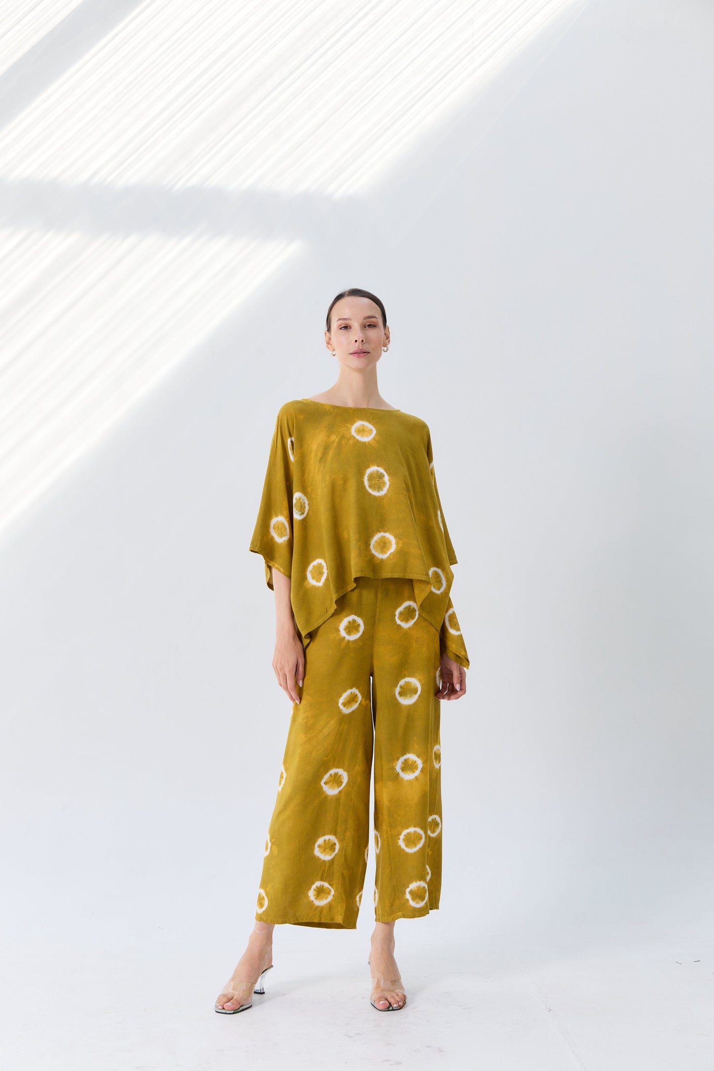 Thai Line — Wholesale Distributor of Exclusive Artisan Fashion. Boxy Mustard Dot Top