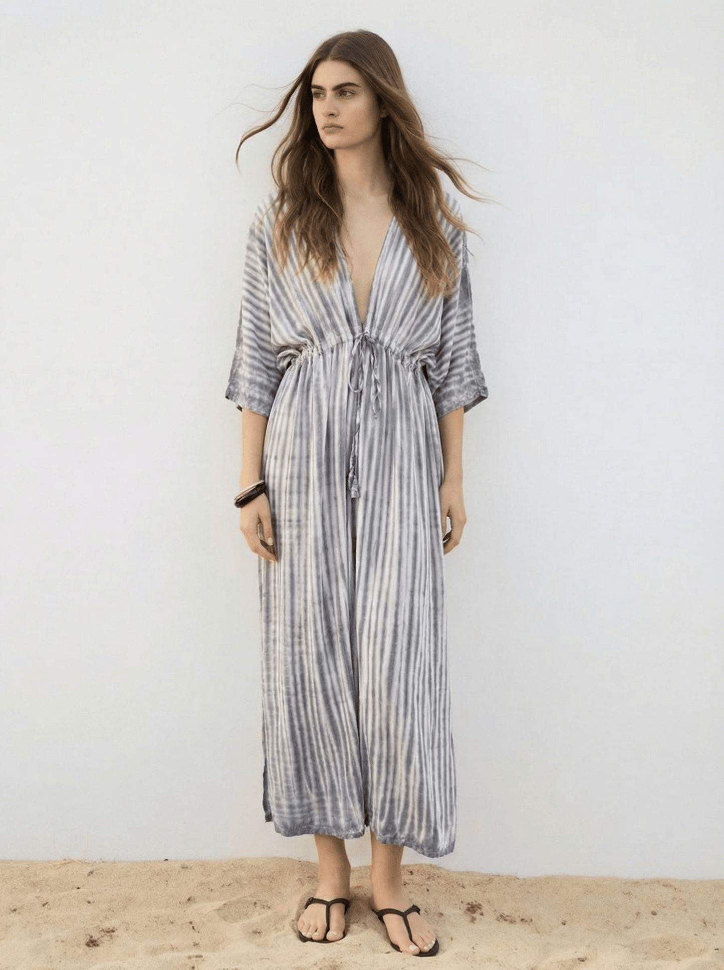 Thai Line — Wholesale Distributor of Exclusive Artisan Fashion. Dress Sahara — Smoke