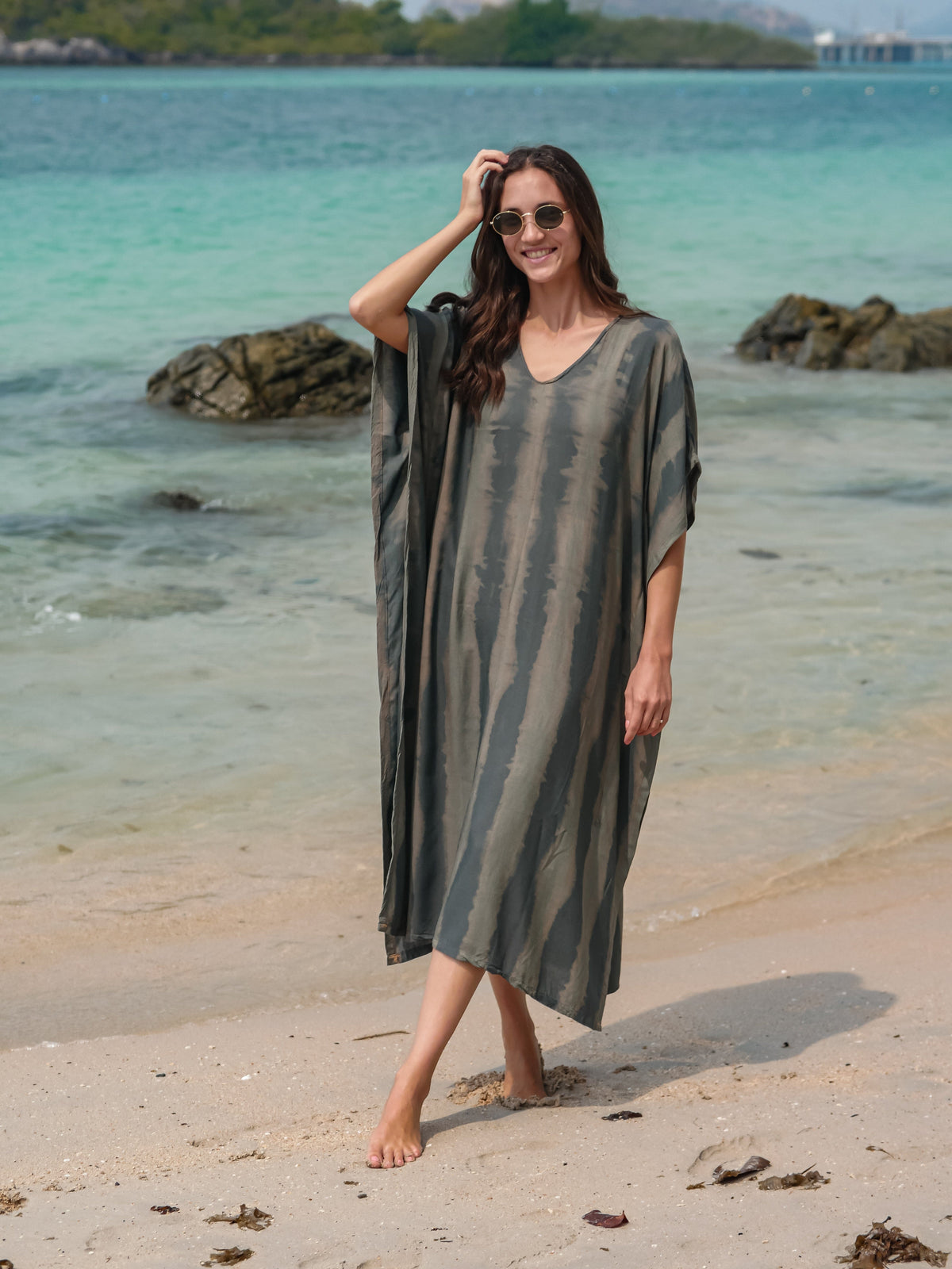 Thai Line — Wholesale Distributor of Exclusive Artisan Fashion. Kaftan Stone — Petite Kaftan
