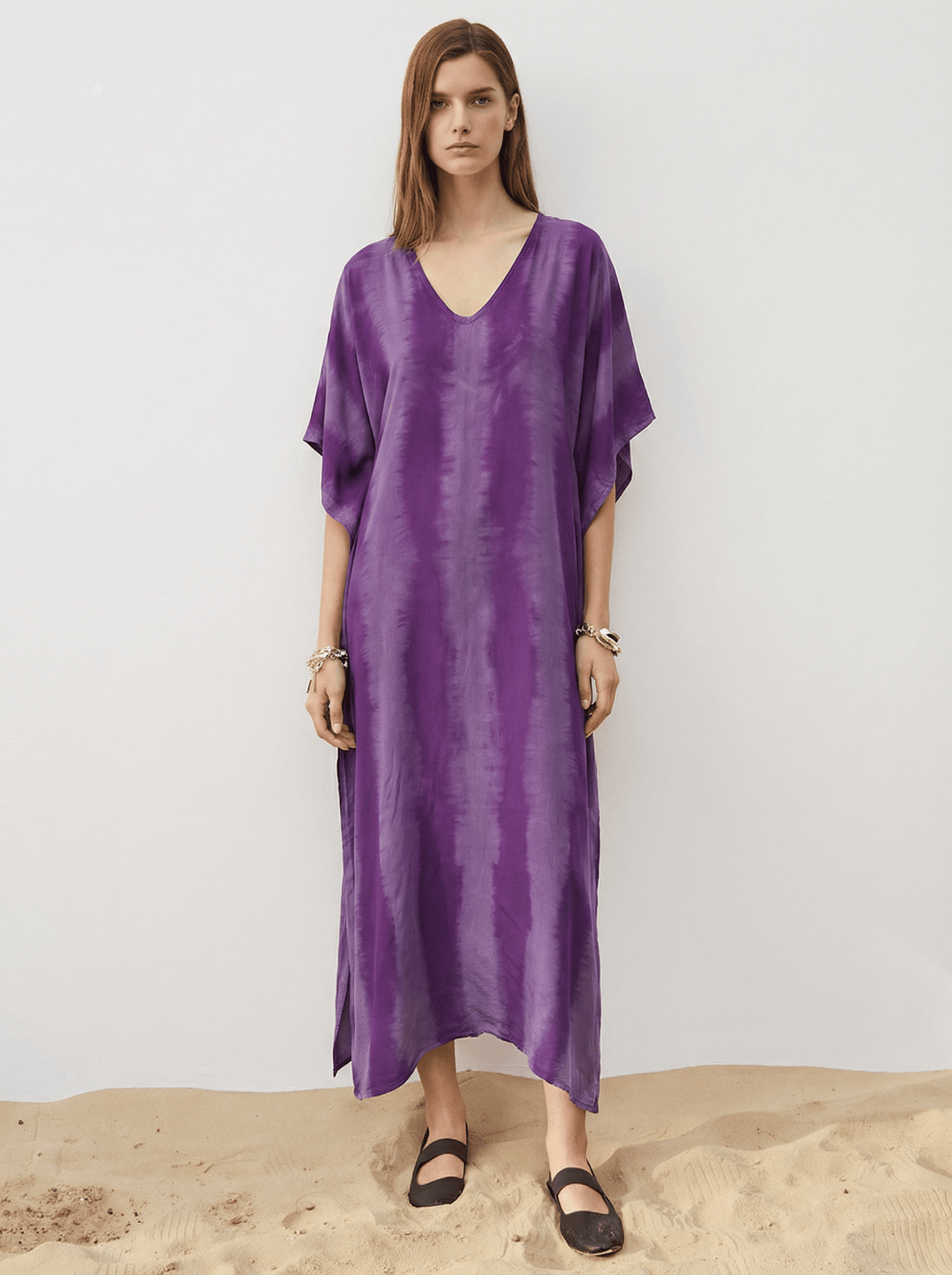 Thai Line — Wholesale Distributor of Exclusive Artisan Fashion. Kaftan Violeta — Petite Kaftan