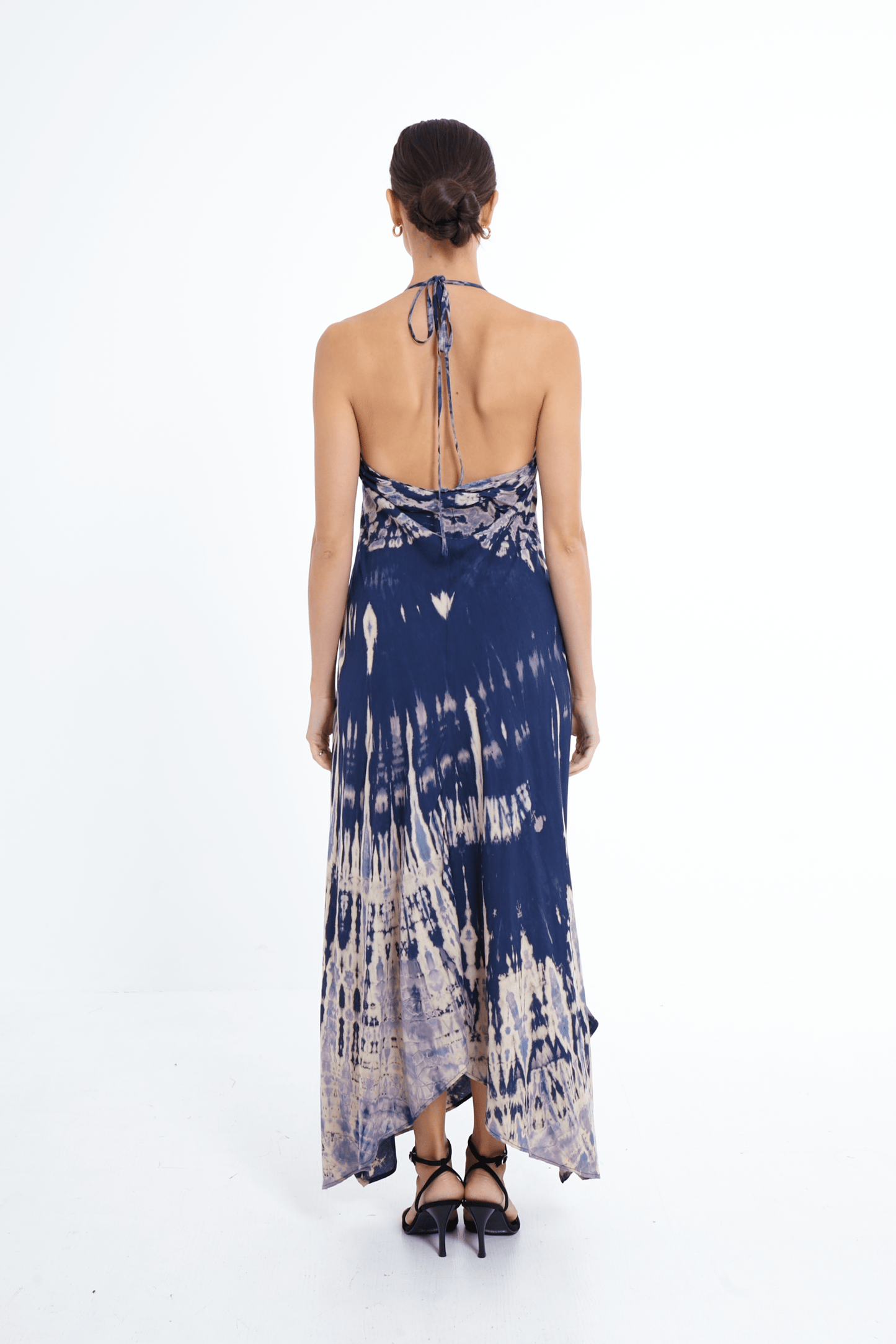 ThaiLine - Importer & Distributor of Artisan Clothing Dress Bloom Indigo Maxi Dress