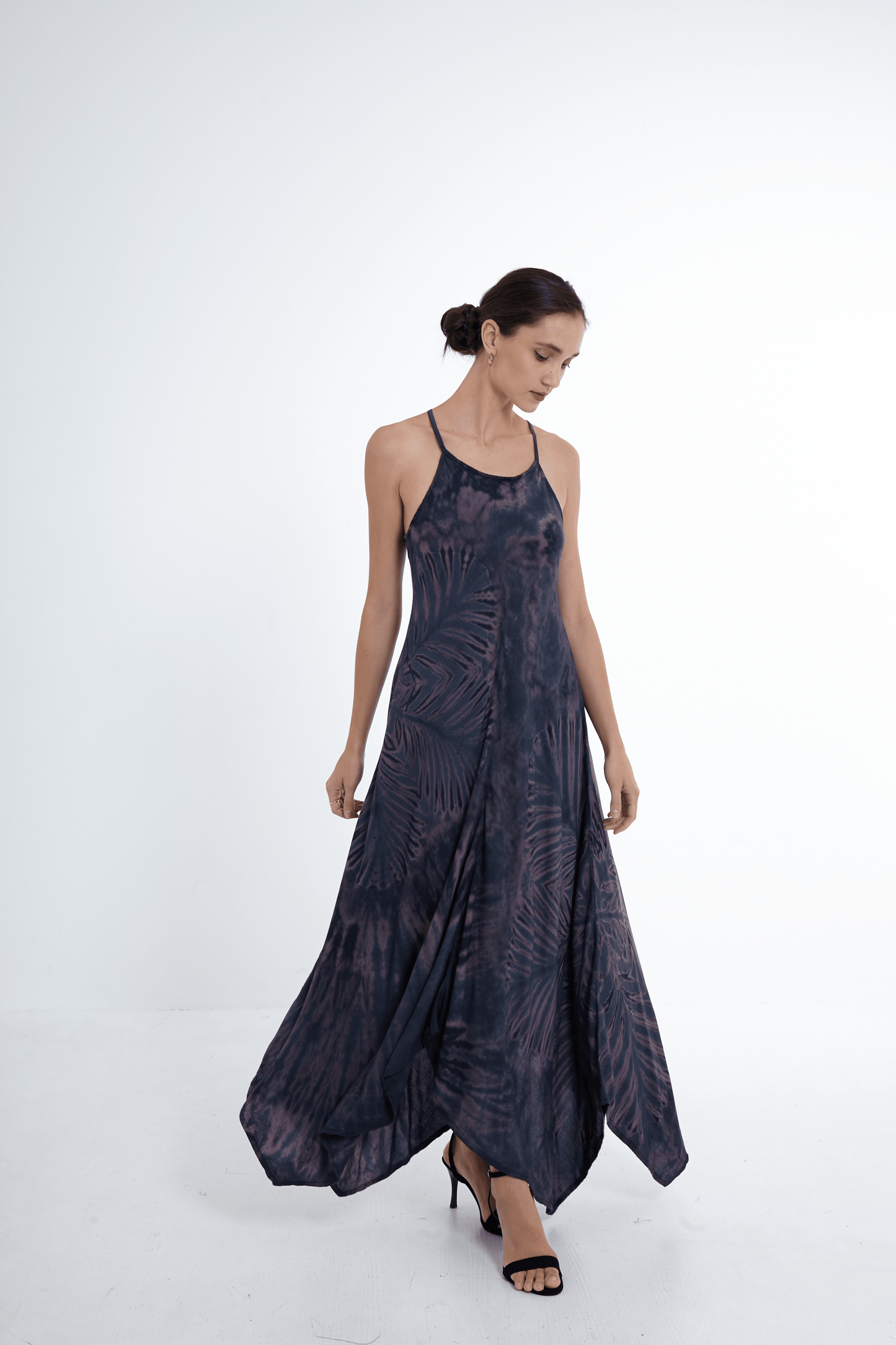 ThaiLine - Importer & Distributor of Artisan Clothing Dress Indigo / S/M Sunset Maxi Dress