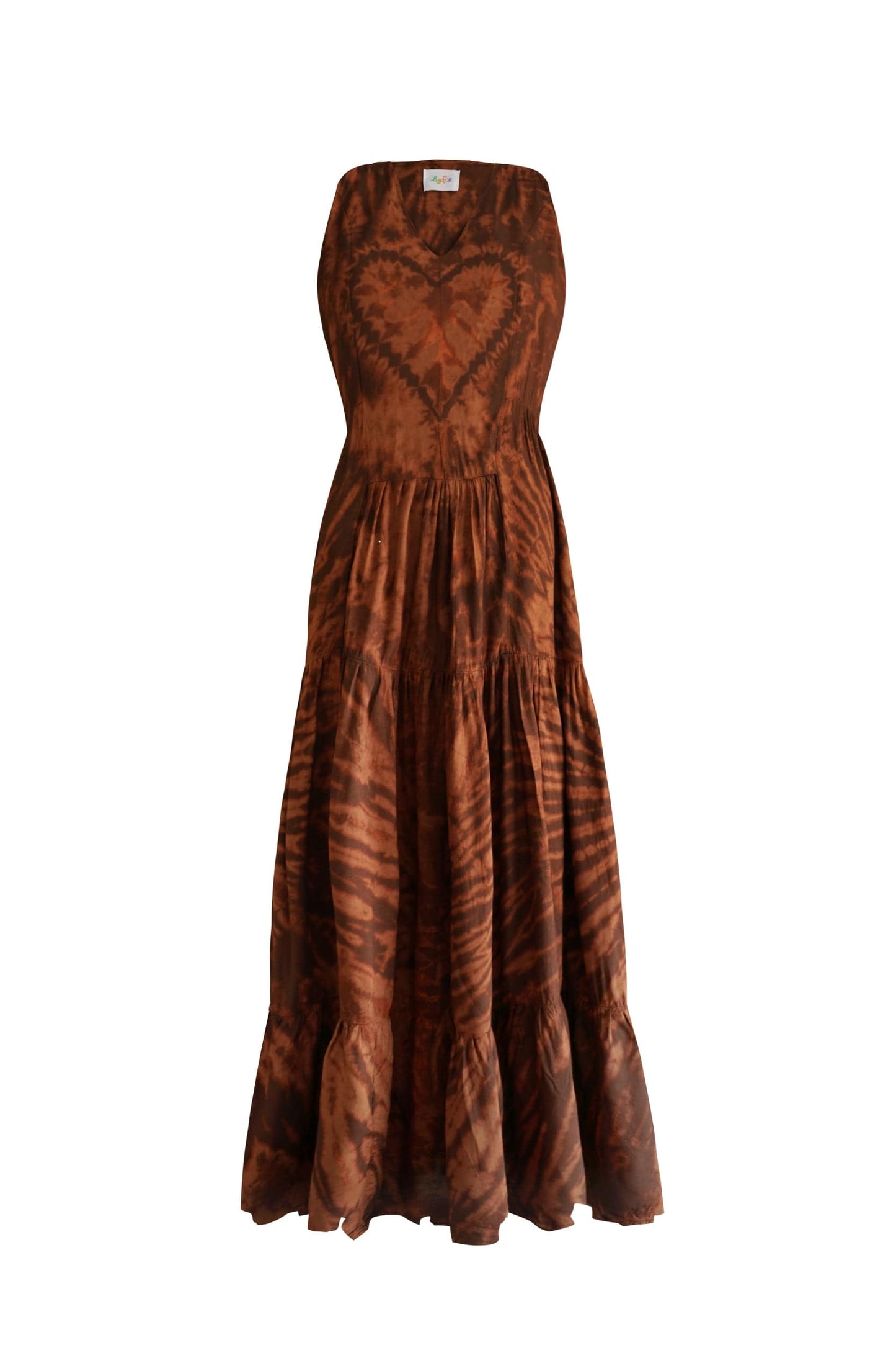 ThaiLine - Importer & Distributor of Artisan Clothing Dress Leena Brown Sugar Maxi Dress
