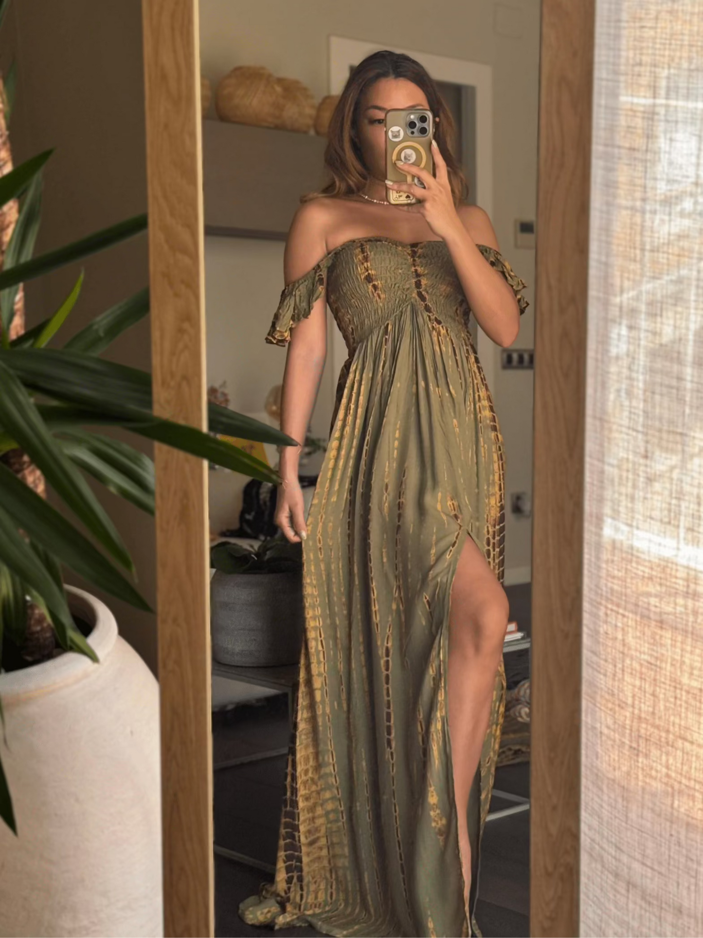 ThaiLine - Importer & Distributor of Artisan Clothing Dress Milly Matcha Dress