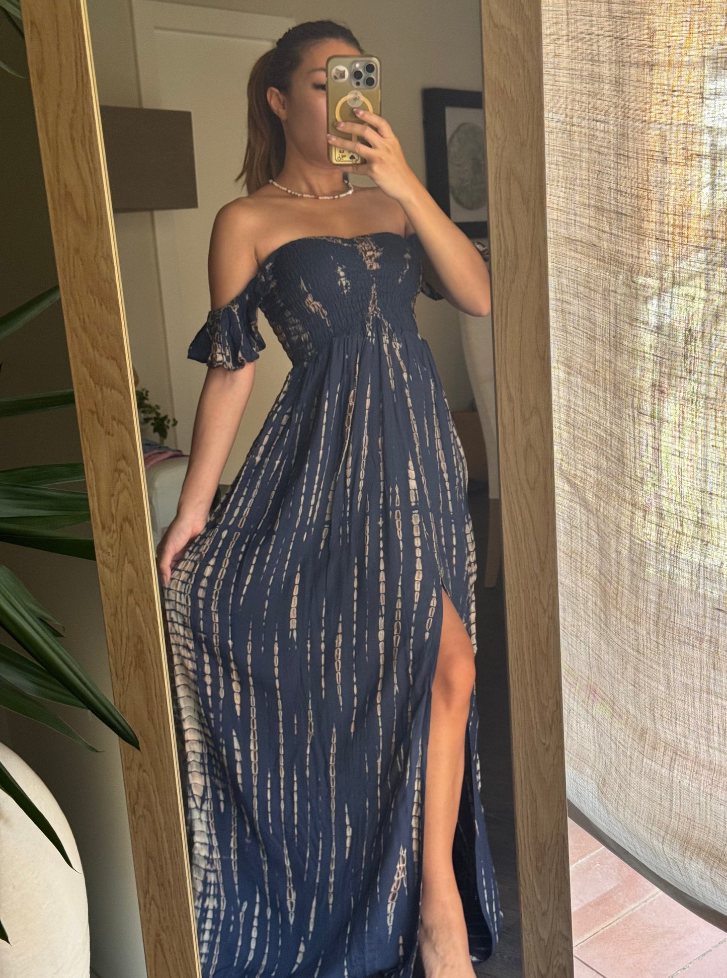 ThaiLine - Importer & Distributor of Artisan Clothing Dress Milly Navy Dress