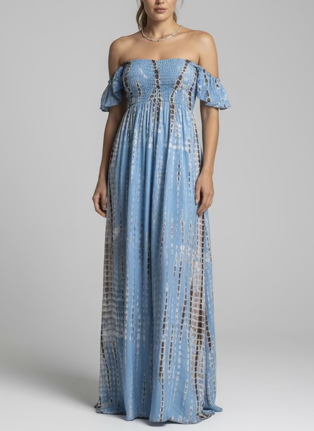 ThaiLine - Importer & Distributor of Artisan Clothing Dress Milly Sky Dress