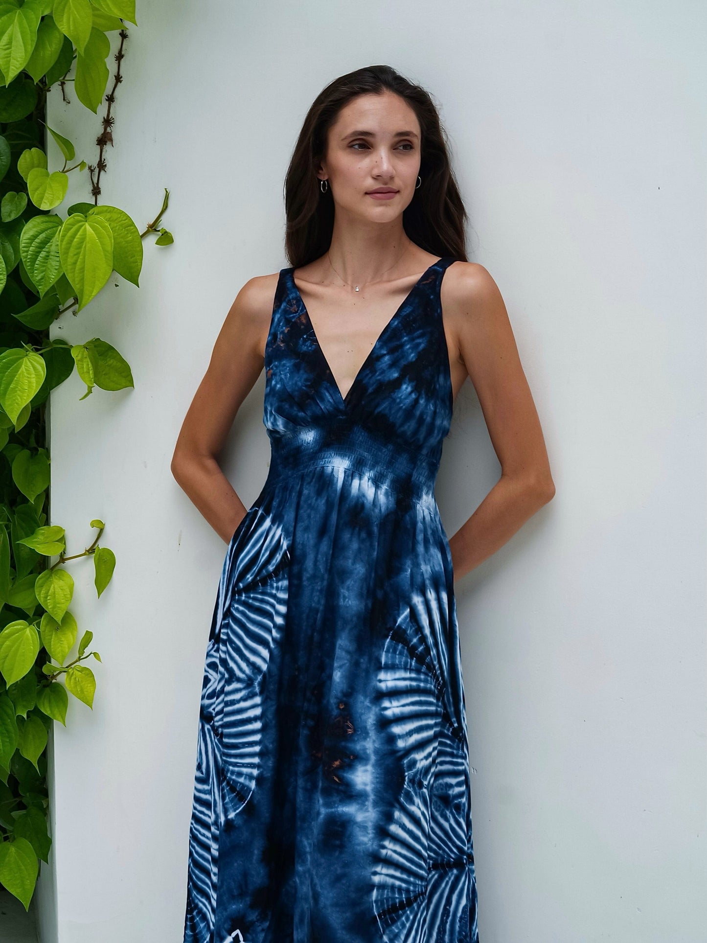ThaiLine - Importer & Distributor of Artisan Clothing Dress Sienna Indigo Maxi Dress