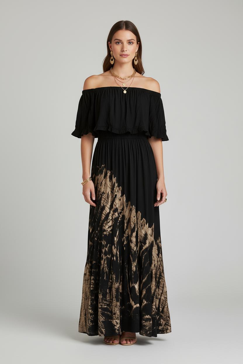 ThaiLine - Importer & Distributor of Artisan Clothing Dress Tao Zebra Maxi Dress