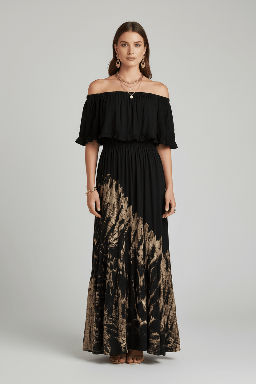 ThaiLine - Importer & Distributor of Artisan Clothing Dress Tao Zebra Maxi Dress