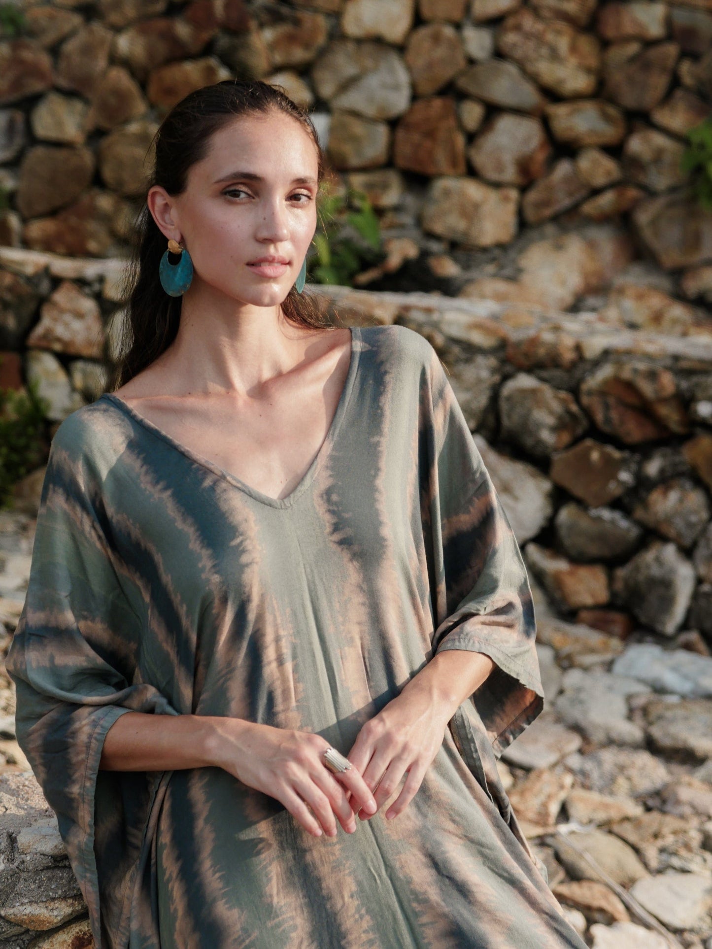 ThaiLine - Importer & Distributor of Artisan Clothing Kaftan Kaftan Olimpia Gray