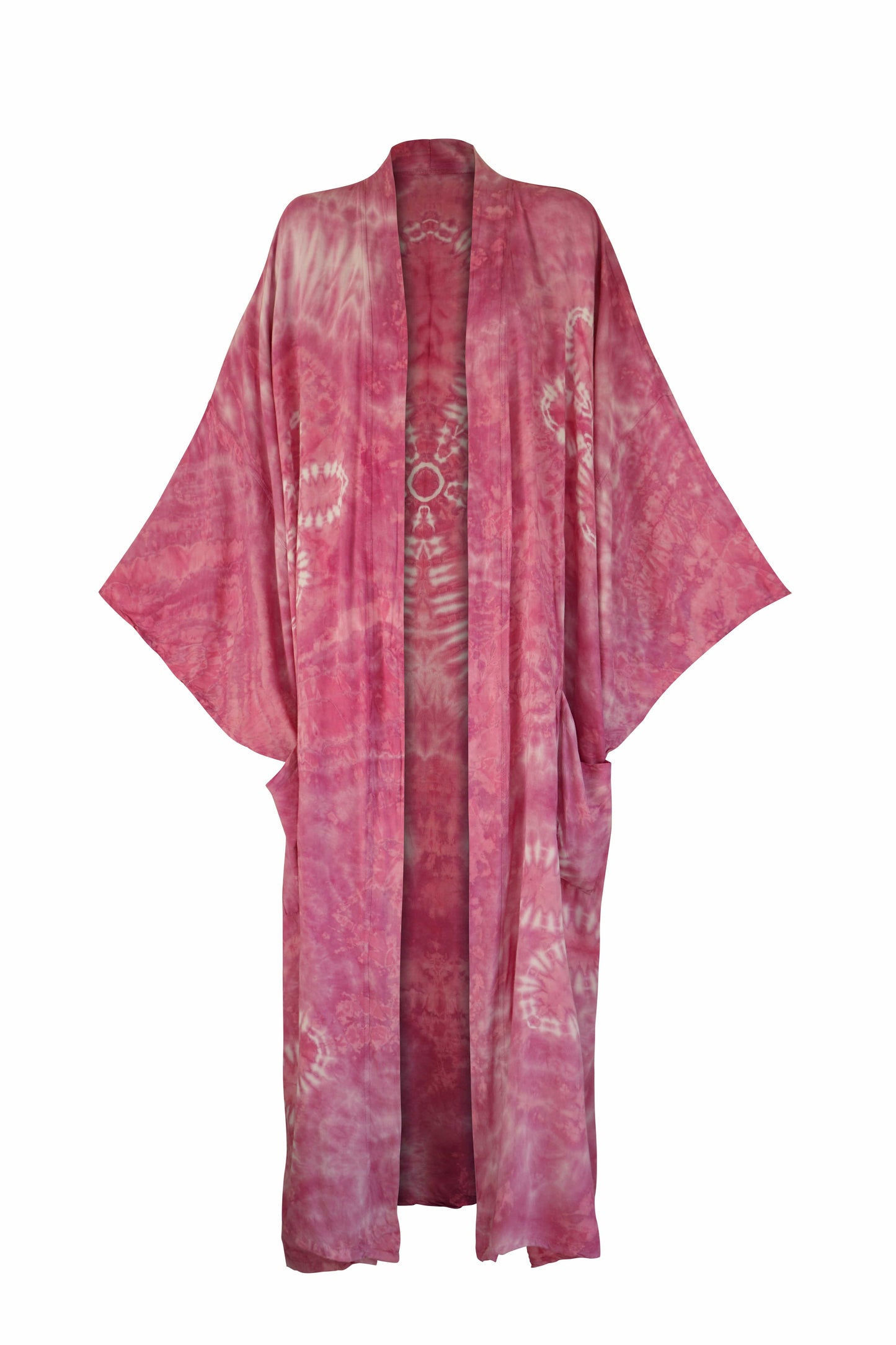 ThaiLine - Importer & Distributor of Artisan Clothing Kimono Maxi Kimono Pink Cotton Candy