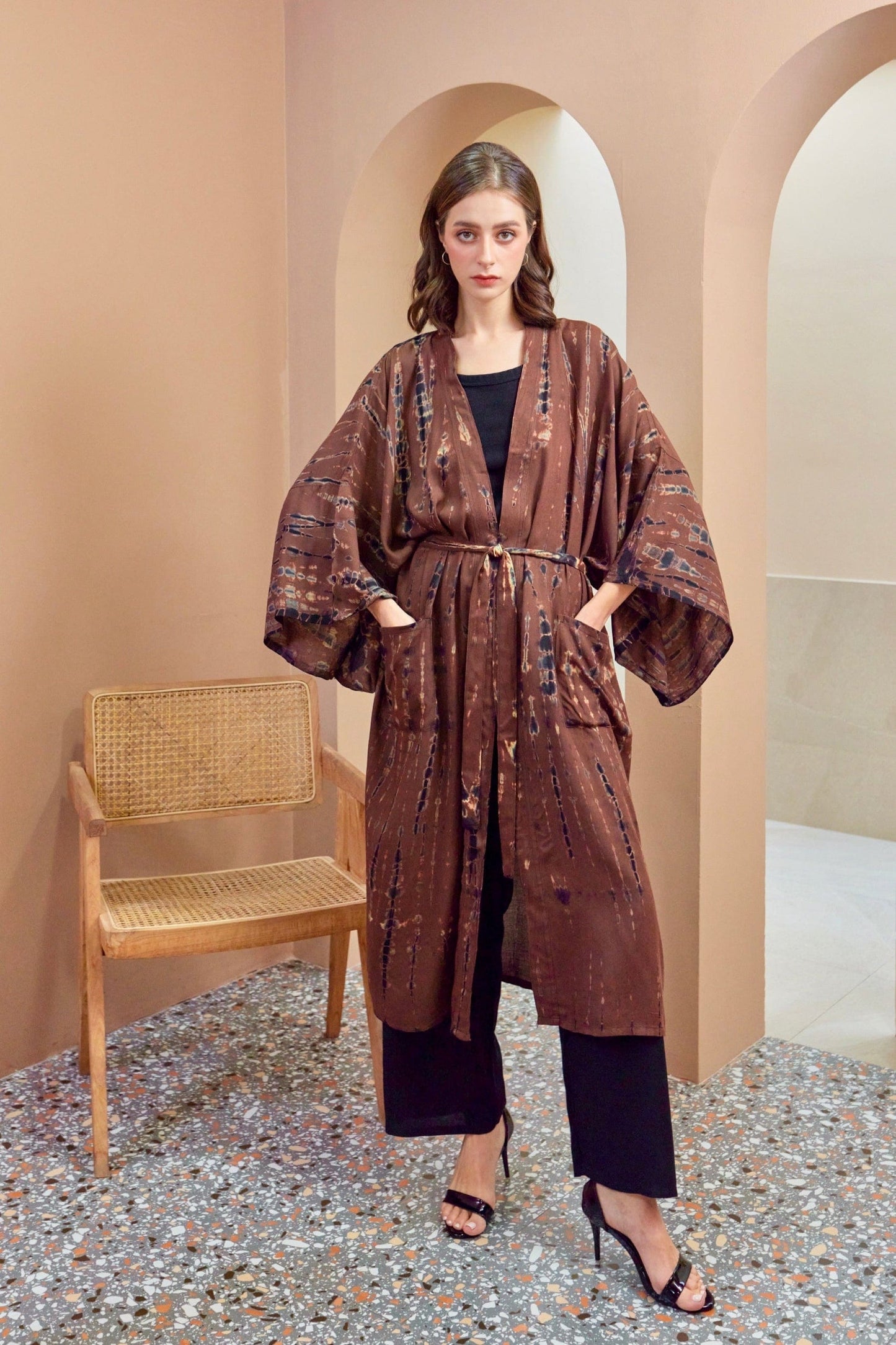 ThaiLine - Importer & Distributor of Artisan Clothing Kimono Maxi Kimono Tierra