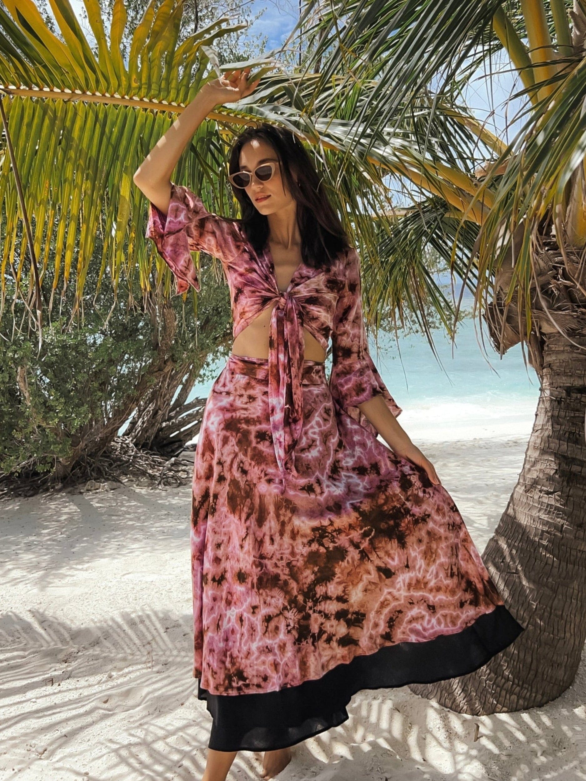 Boho Layers Wrap Skirt Salmon – Thai Line — Wholesale Distributor