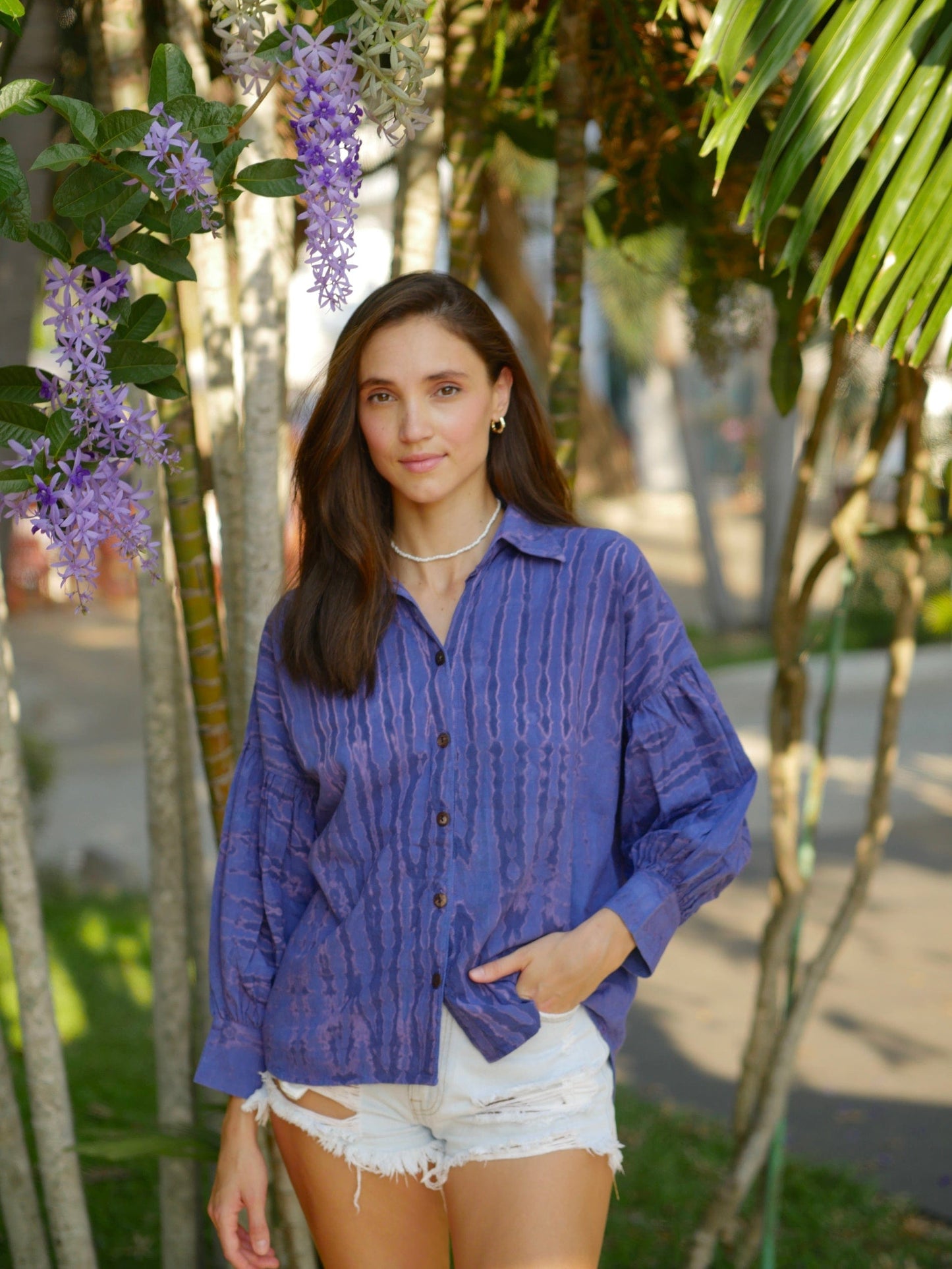 ThaiLine - Importer & Distributor of Artisan Clothing top Tora tie dye shirt Indigo