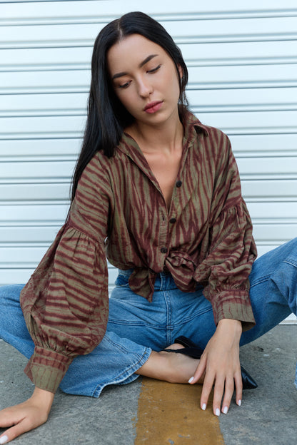 Top Tie dye Tora Olive