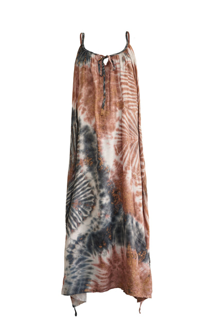 Twin-Sweet Ribbon Ocean Maxi Dress