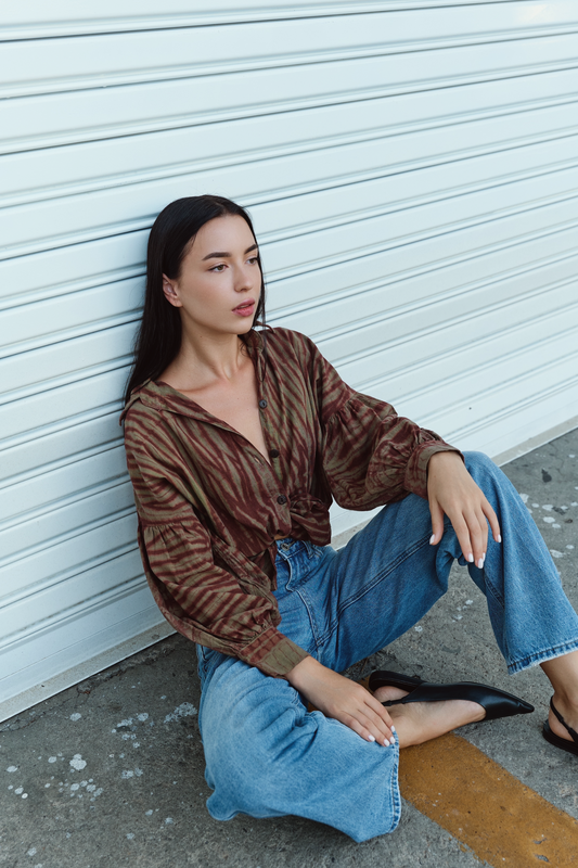 Top Tie dye Tora Olive