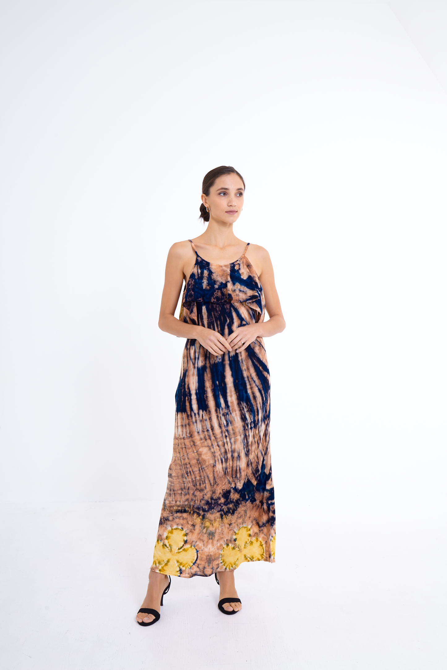 Champagne TT Maxi Vestido Navy 