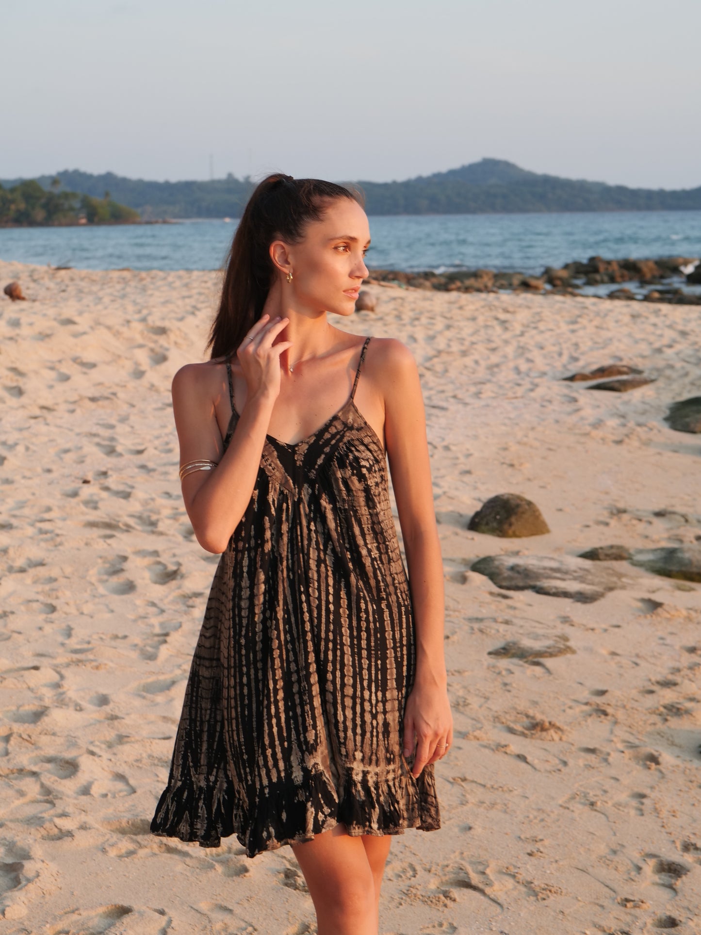 Wind Whisper Tie-Dye Mini Dress