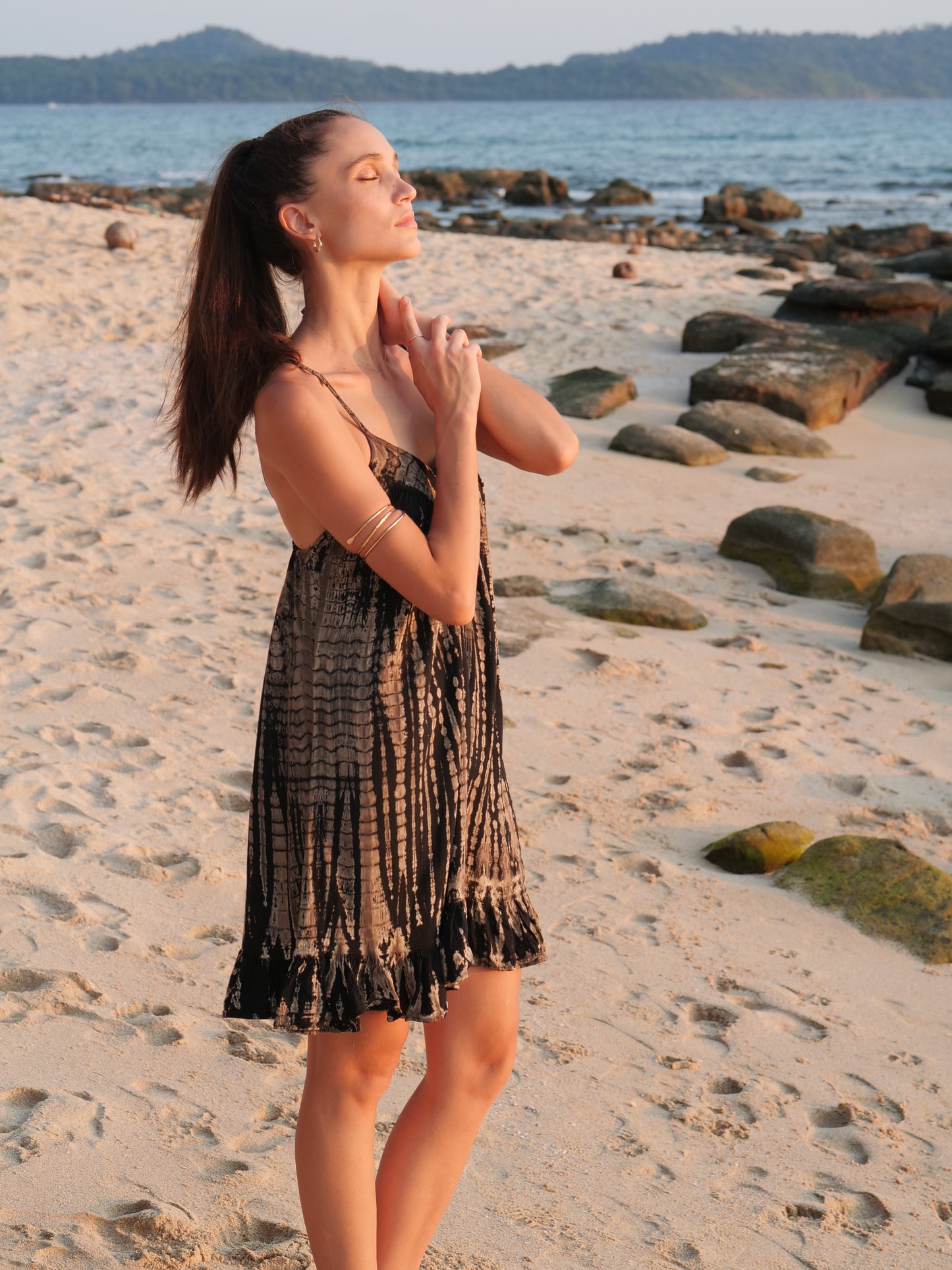 Wind Whisper Tie-Dye Mini Dress