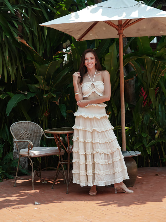 byFon – Exclusively Hand-Dyed Clothing, Ethically Made. Skirt Sand Bloom  — Skirt