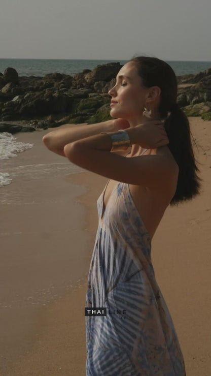 Maxi Vestido Helena Blue Lotus
