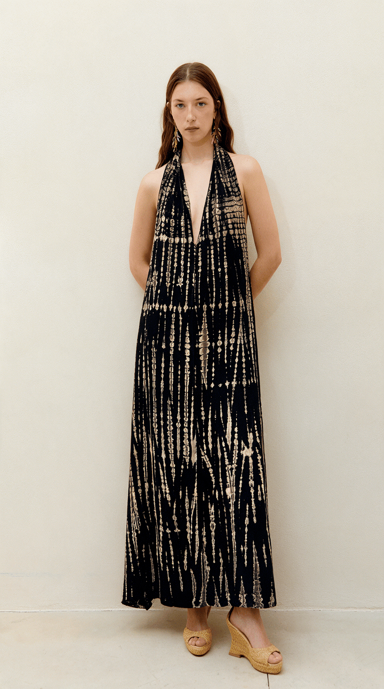 Deia maxi dress, hand tie-dyed – Thai Line