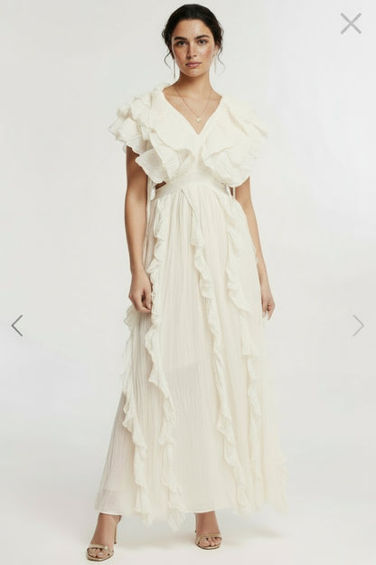 Thai Line — Wholesale Distributor of Exclusive Artisan Fashion. Dress Ethereal Ruffle Wrap Dress