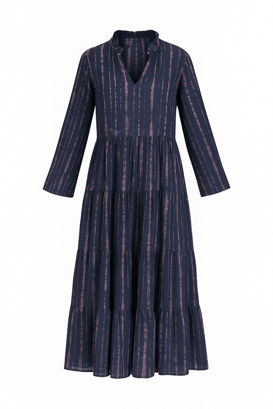 Thai Line — Wholesale Distributor of Exclusive Artisan Fashion. Dress Merida Azure maxi dress