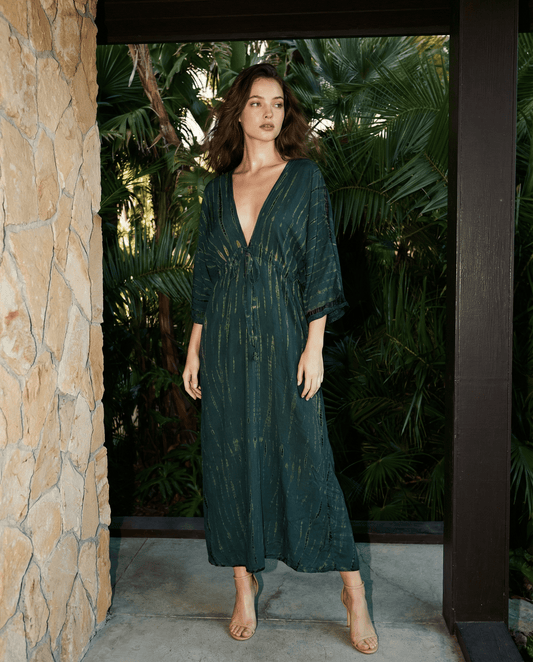 Thai Line — Wholesale Distributor of Exclusive Artisan Fashion. Dress Sahara Jade Dress