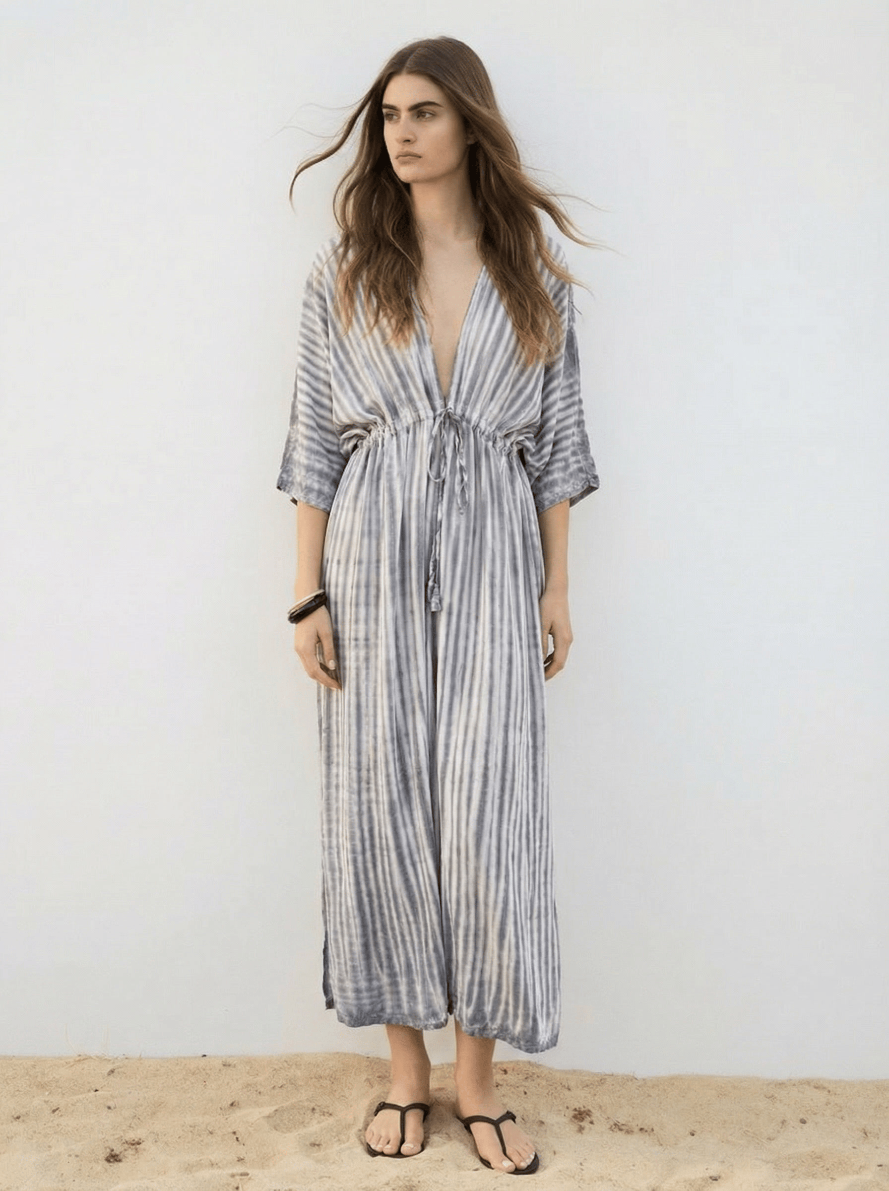 Thai Line — Wholesale Distributor of Exclusive Artisan Fashion. Dress Sahara — Smoke