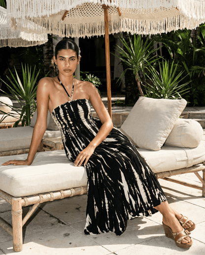 Thai Line — Wholesale Distributor of Exclusive Artisan Fashion. Dress Sundown Flow Maxi