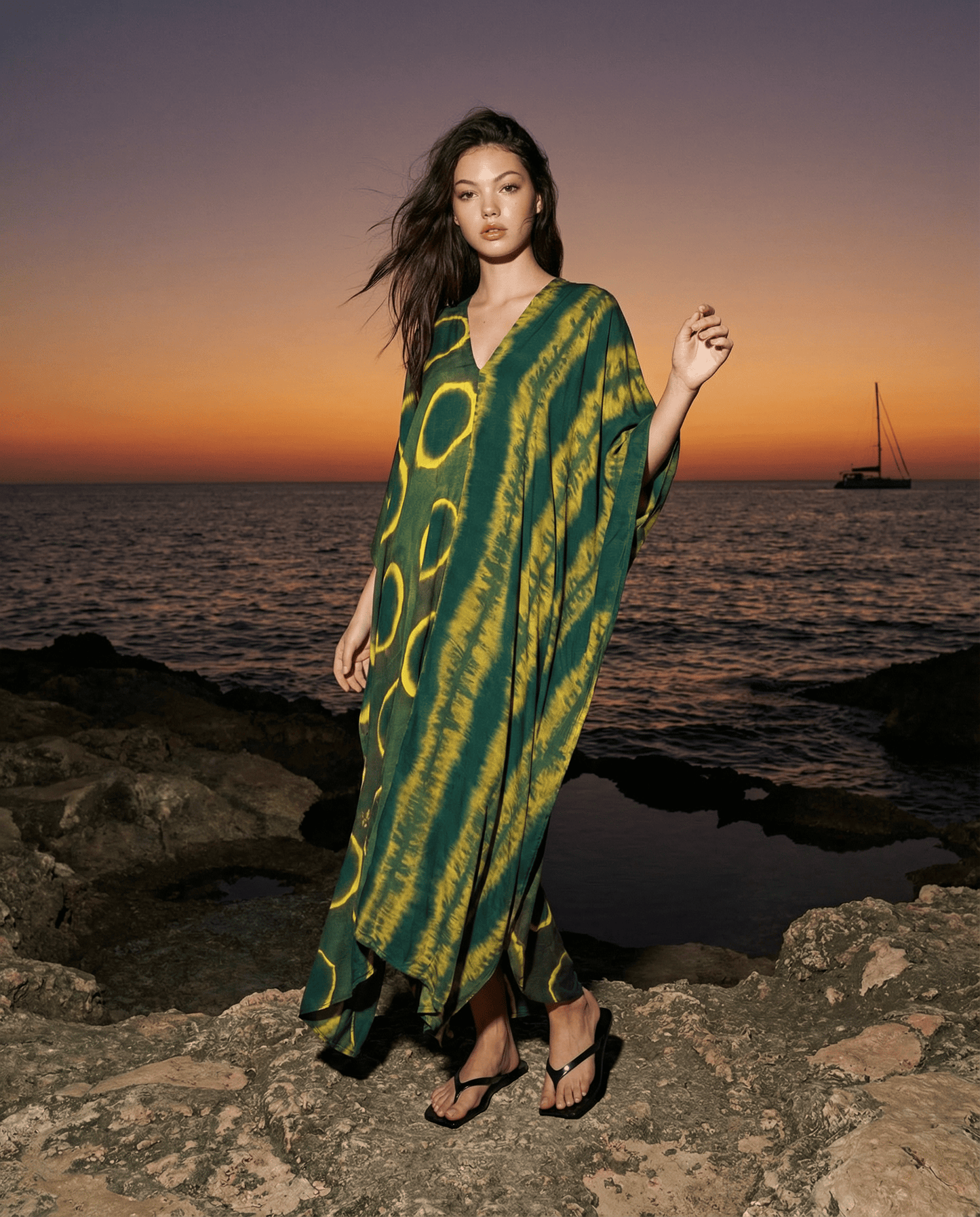 Thai Line — Wholesale Distributor of Exclusive Artisan Fashion. Kaftan Jade — Itajime
