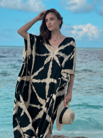 Thai Line — Wholesale Distributor of Exclusive Artisan Fashion. Kaftan Sabi Palm  — Itajime