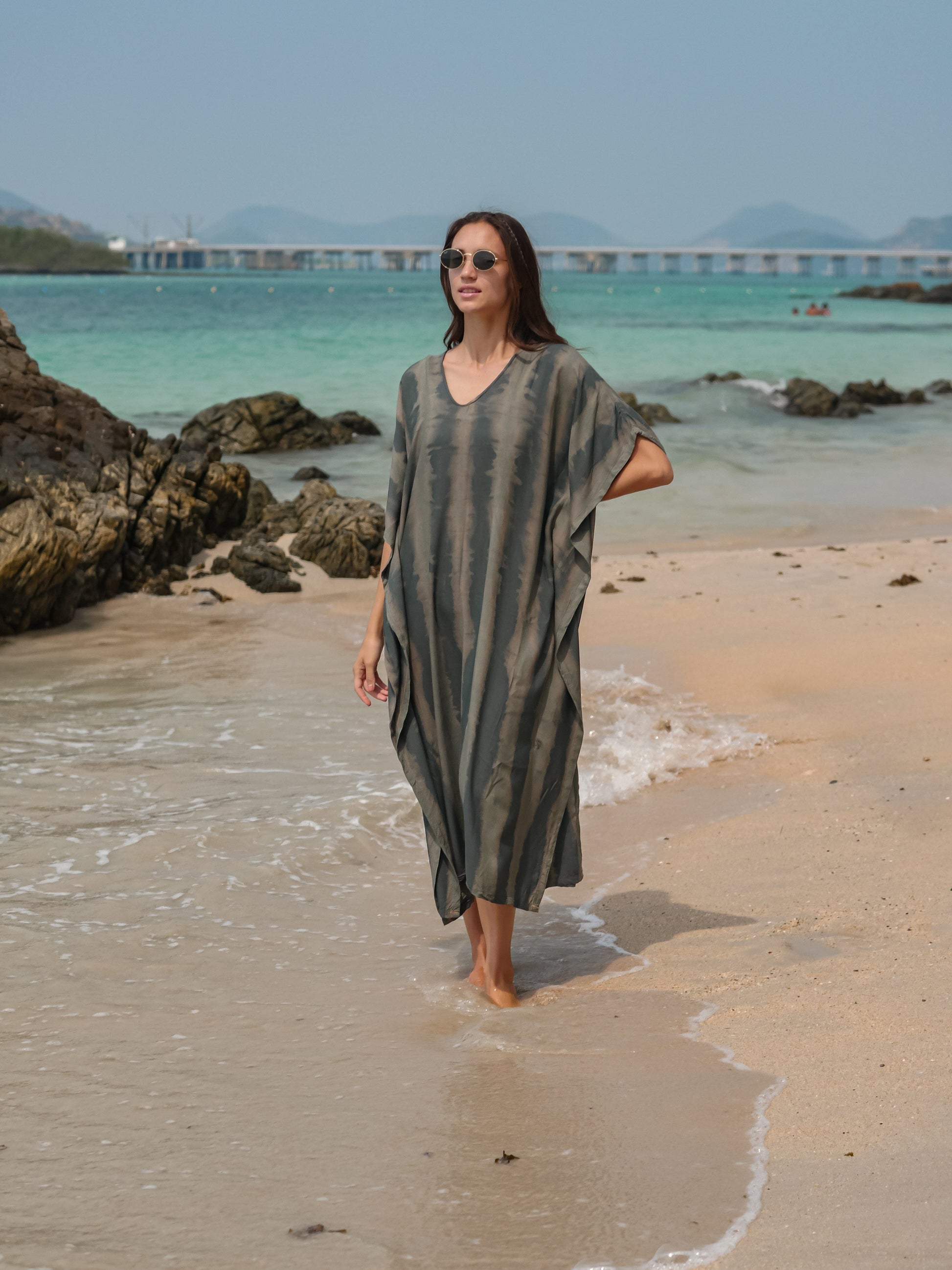 Thai Line — Wholesale Distributor of Exclusive Artisan Fashion. Kaftan Stone — Petite Kaftan