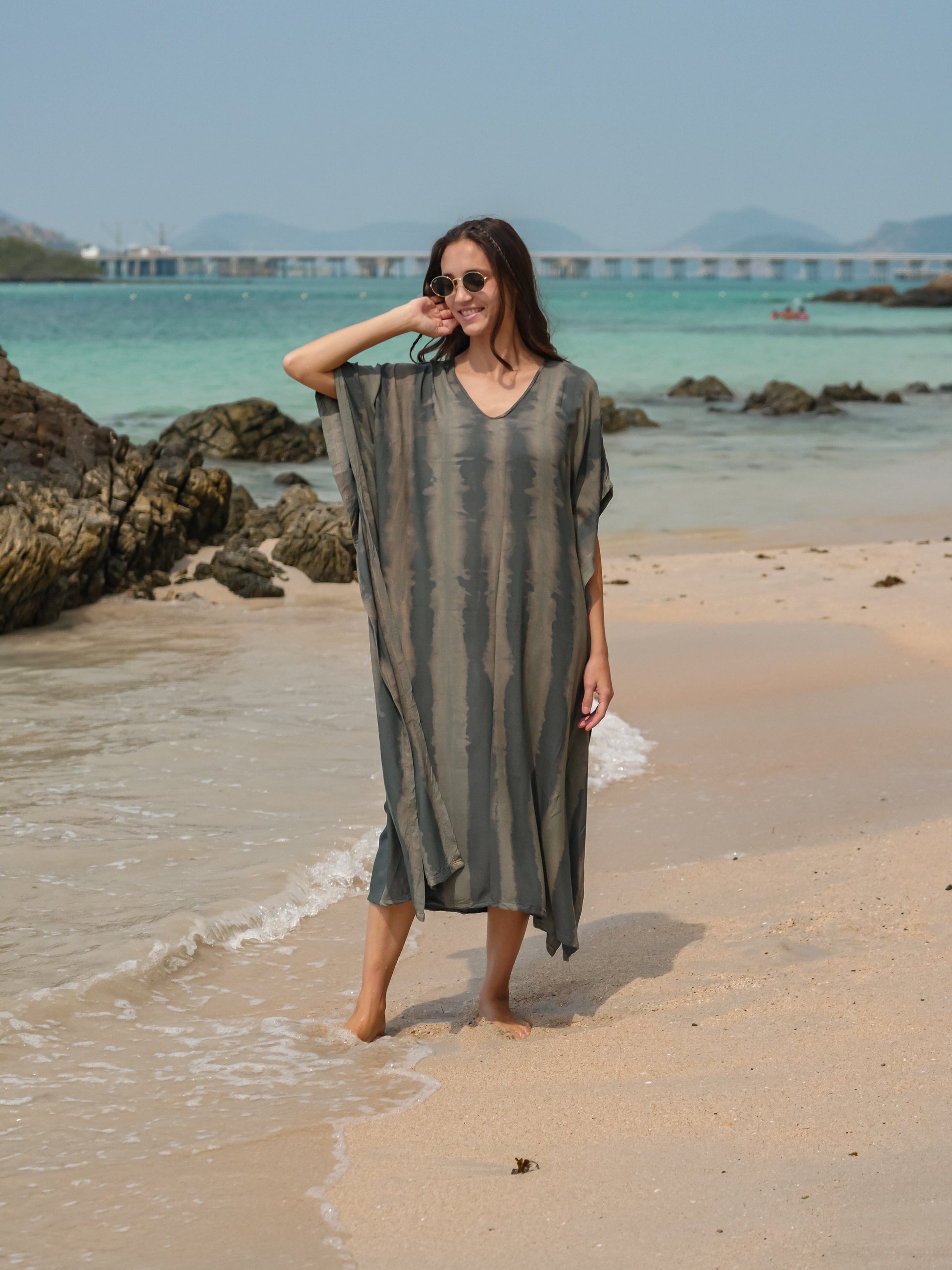 Thai Line — Wholesale Distributor of Exclusive Artisan Fashion. Kaftan Stone — Petite Kaftan