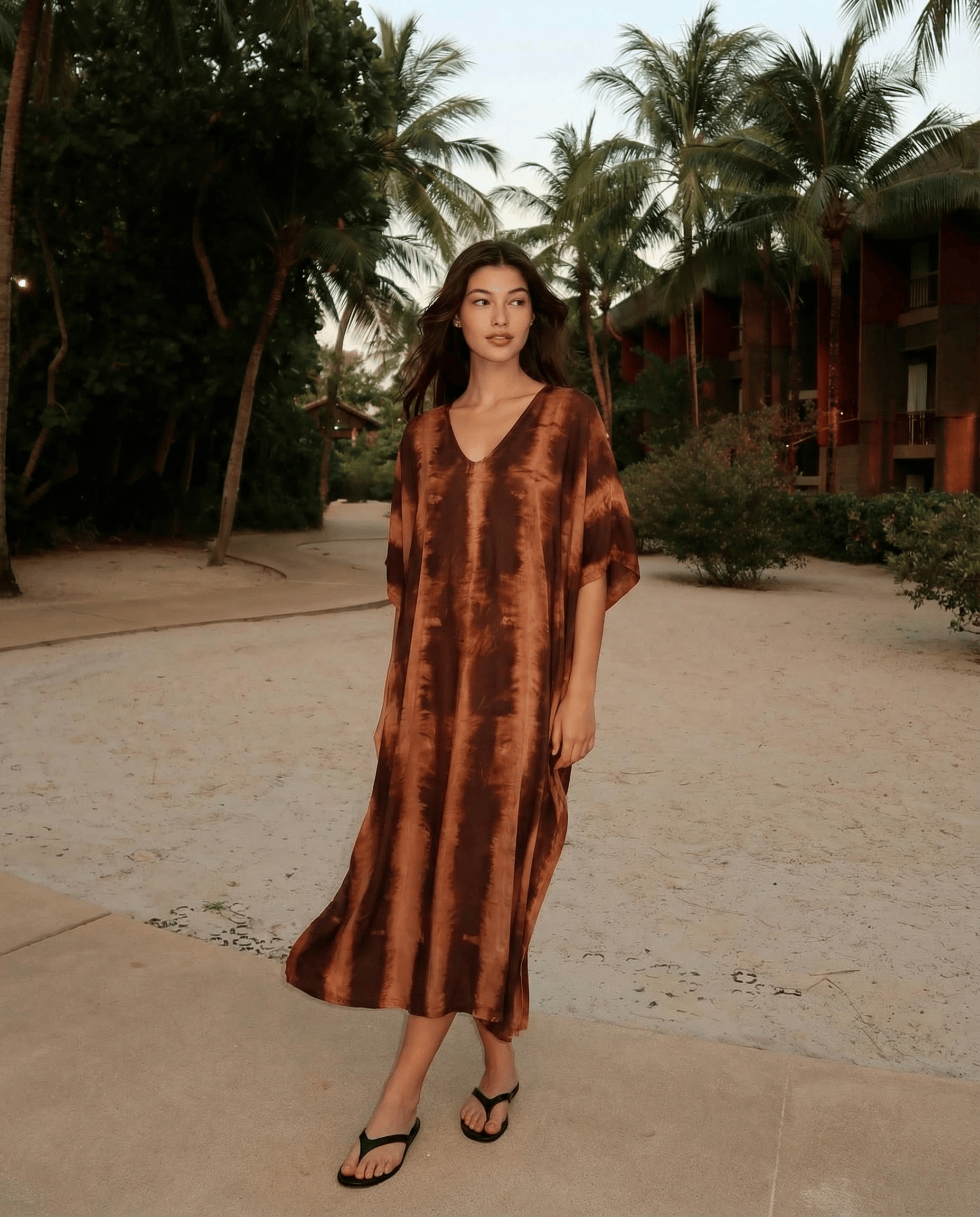 Thai Line — Wholesale Distributor of Exclusive Artisan Fashion. Kaftan Tierra — Petite Kaftan