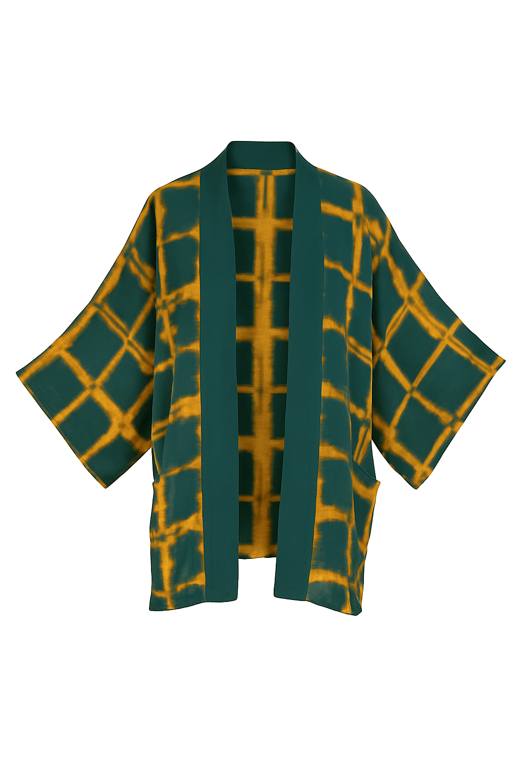 Thai Line — Wholesale Distributor of Exclusive Artisan Fashion. Kimono Itajime Galena Jade Kimono