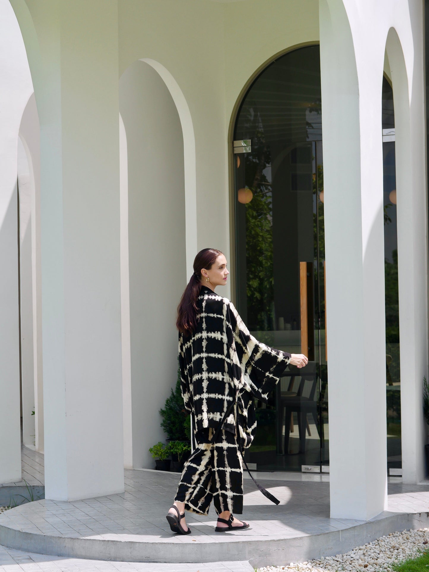 Thai Line — Wholesale Distributor of Exclusive Artisan Fashion. Kimono Itajime Galena Kimono