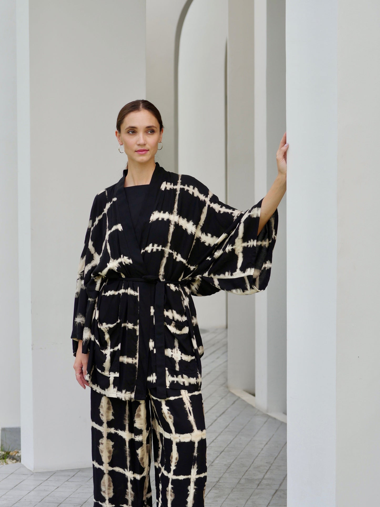 Thai Line — Wholesale Distributor of Exclusive Artisan Fashion. Kimono Itajime Galena Kimono