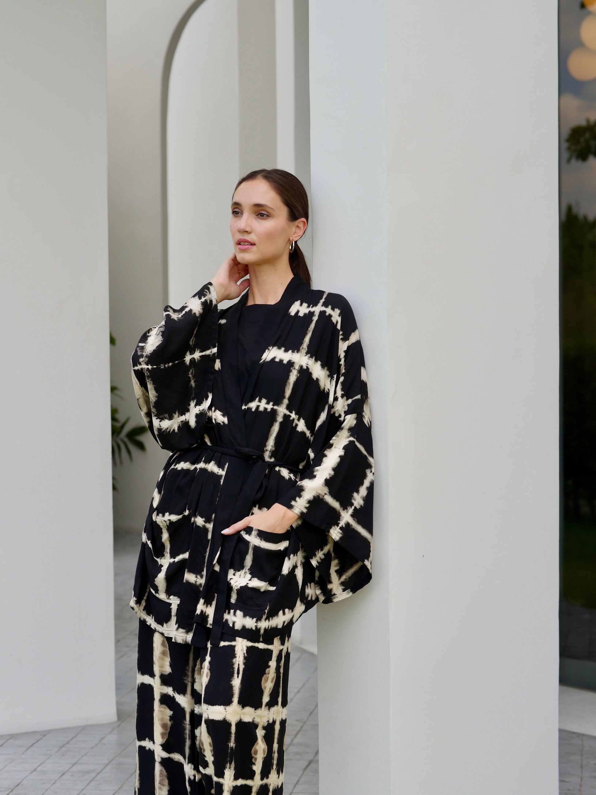 Thai Line — Wholesale Distributor of Exclusive Artisan Fashion. Kimono Itajime Galena Kimono
