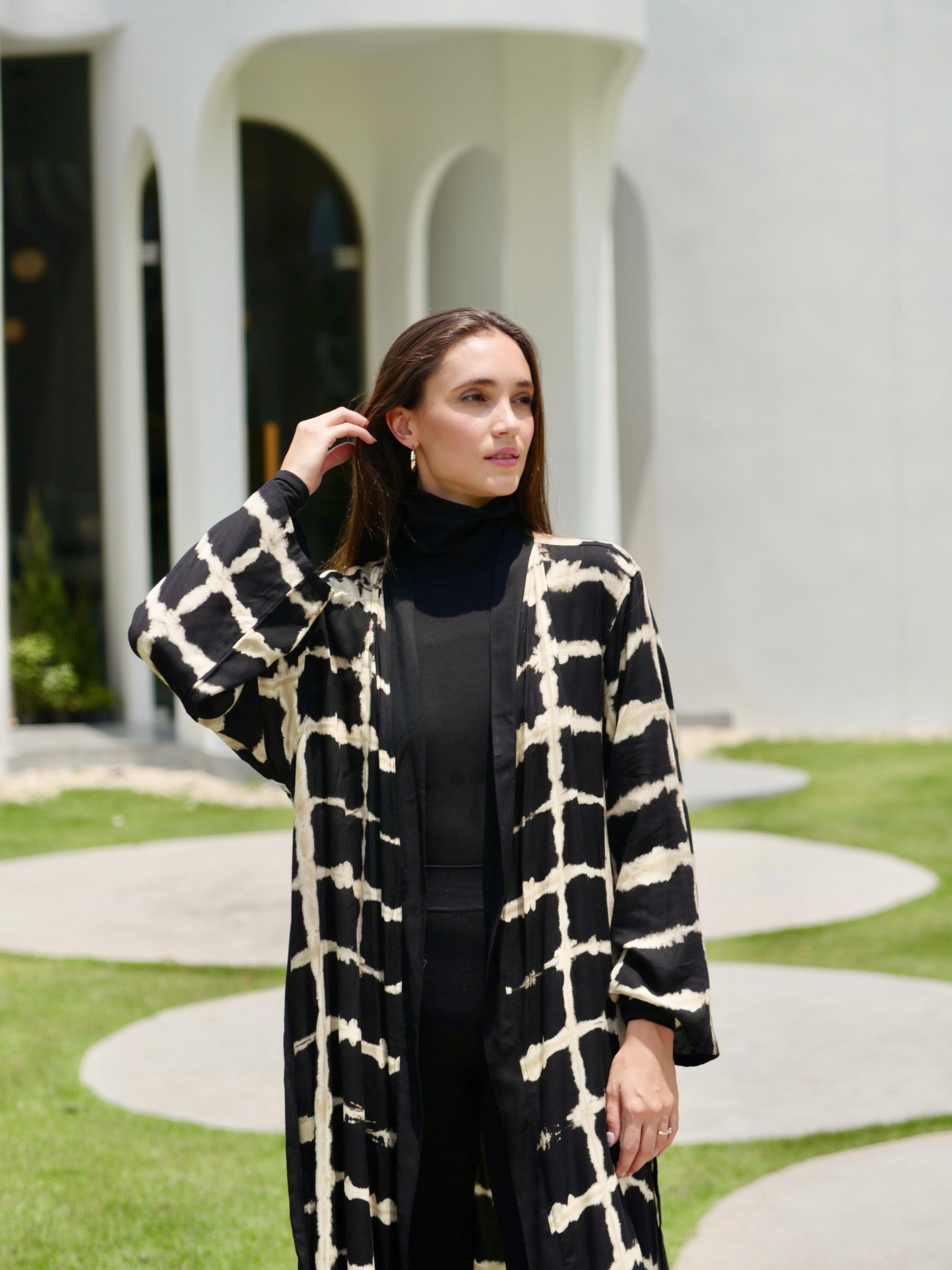 Thai Line — Wholesale Distributor of Exclusive Artisan Fashion. Kimono Itajime Galena Maxi Kimono