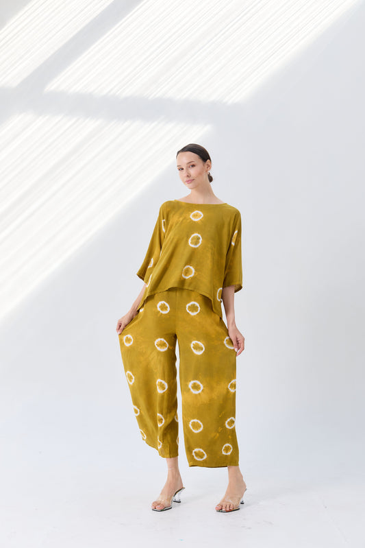 Thai Line — Wholesale Distributor of Exclusive Artisan Fashion. pants Minimal Mustard Dot Pants