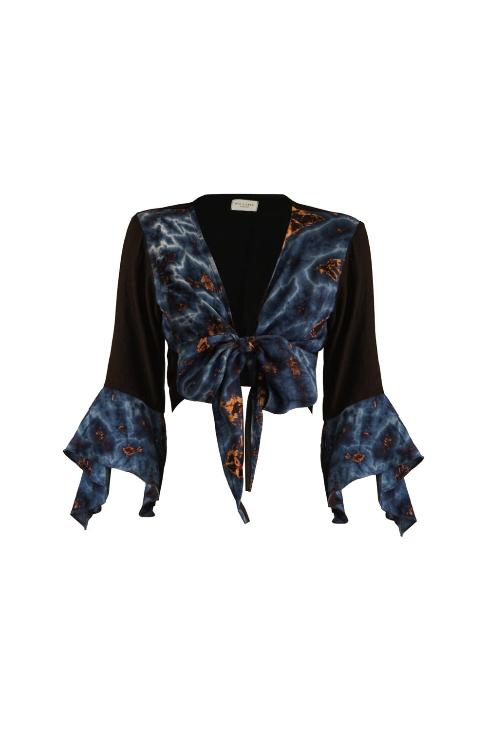 Top corto Boho Black Indigo
