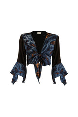 Top Boho anudado Black Marble