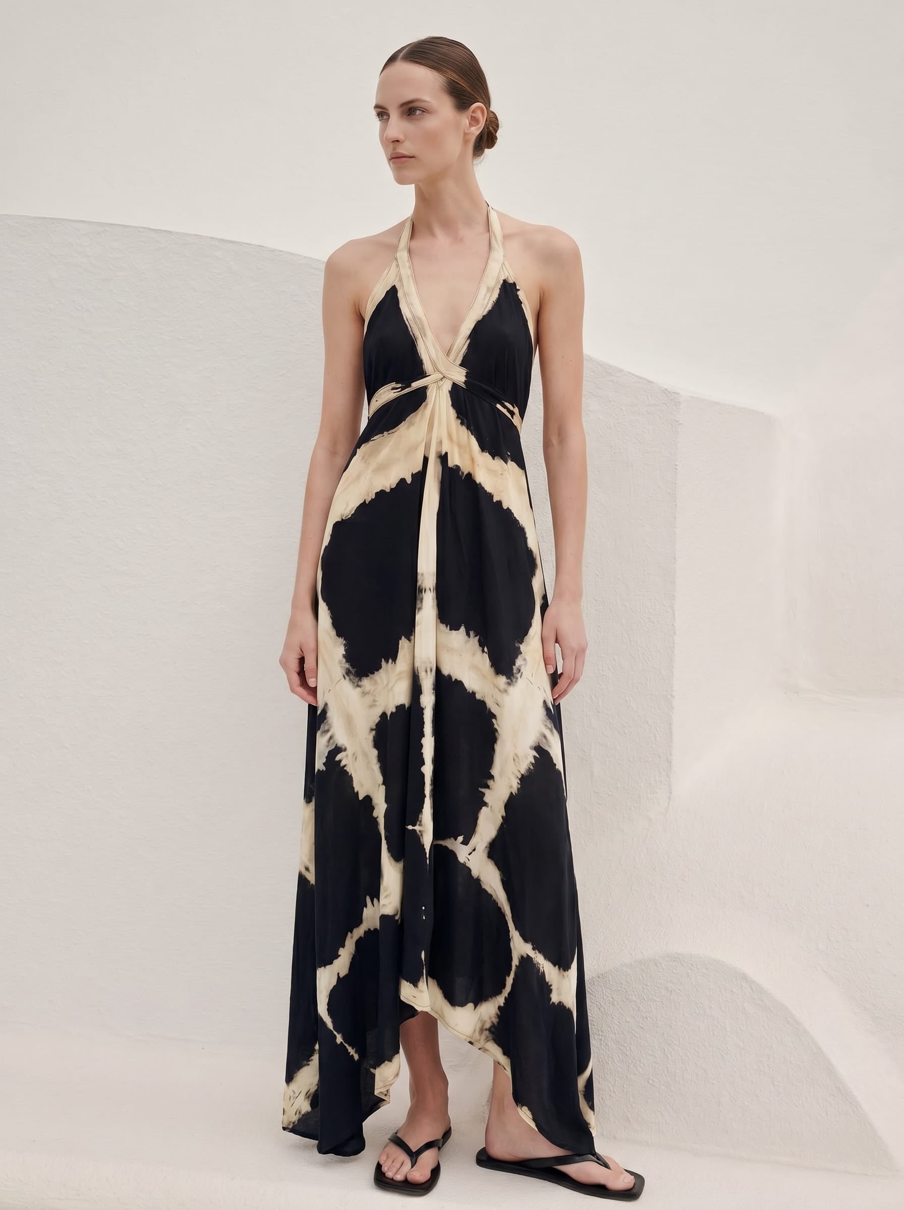ThaiLine - Importer & Distributor of Artisan Clothing Dress Charcoal  — Criss Cross