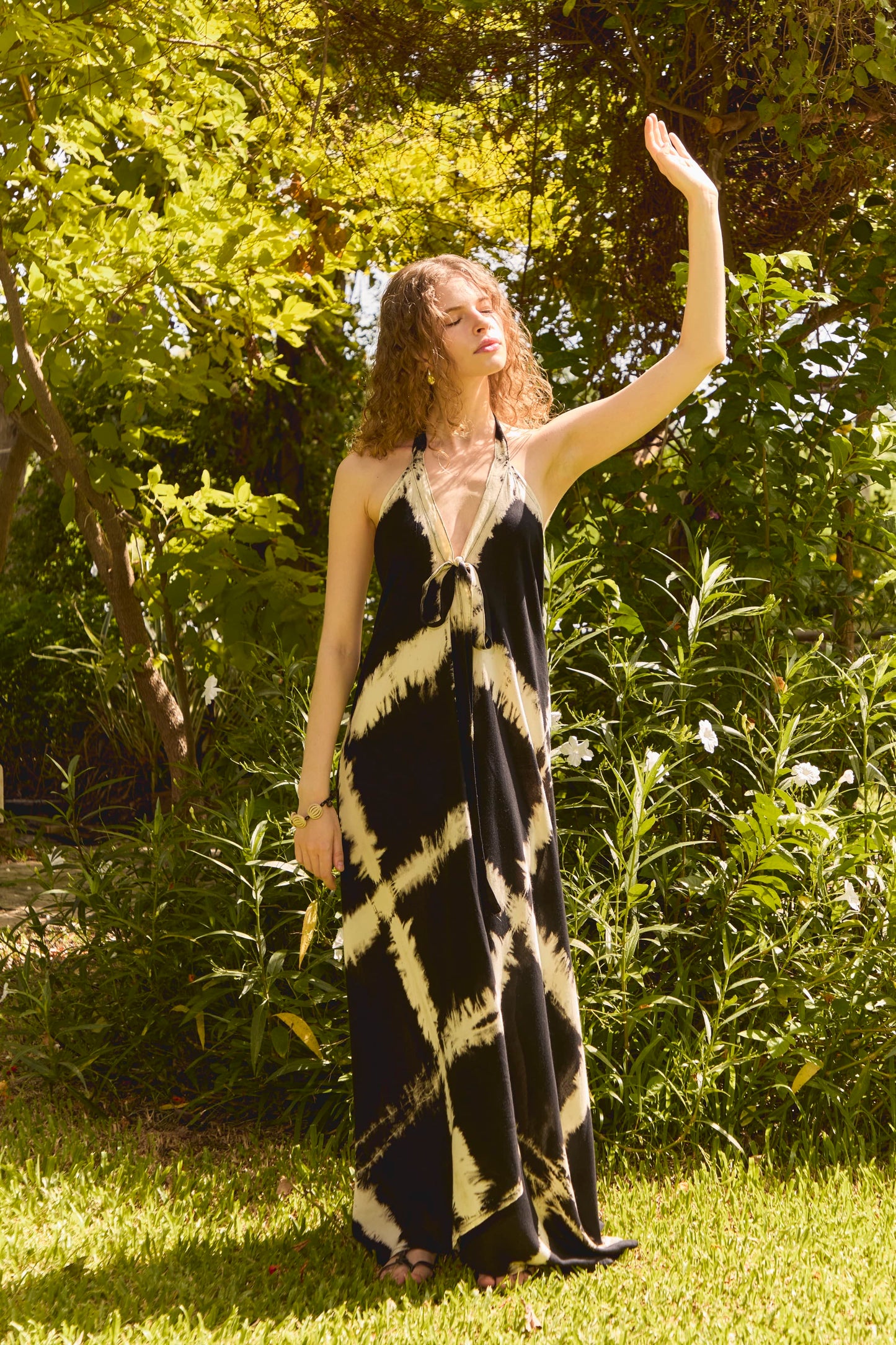 ThaiLine - Importer & Distributor of Artisan Clothing Dress Charcoal  — Criss Cross